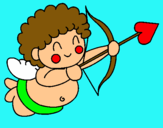 Dibuix Cupido pintat per marina tous tito