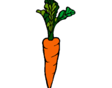 Dibuix pastanaga pintat per pastanaguilla