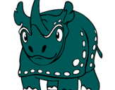 Dibuix Rinoceront  pintat per sfgm,lkj