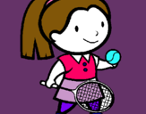 Dibuix Noia tennista pintat per ALBA