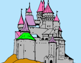Dibuix Castell medieval pintat per pol d