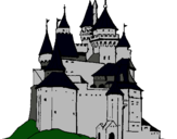 Dibuix Castell medieval pintat per estefania