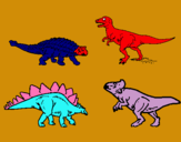 Dibuix Dinosauris de terra pintat per diego antonio