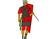 Dibuix Soldat romà  pintat per mohamed