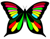 Dibuix Papallona pintat per mariposa
