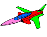 Dibuix Jet pintat per sergi