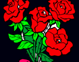 Dibuix Ram de roses pintat per ALEXANDRA