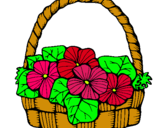 Dibuix Cistell amb flors 6 pintat per abegail de vera samoy