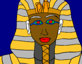 Dibuix Tutankamon pintat per oriol feliu ridorsa
