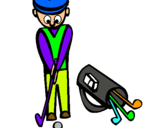 Dibuix Jugador de golf II pintat per Pol Burro Rico