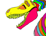 Dibuix Esquelet tiranosauri rex pintat per FRANCISCA