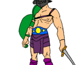 Dibuix Gladiador pintat per sandra