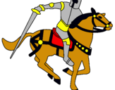 Dibuix Cavaller a cavall IV pintat per HELENA.