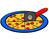 Dibuix Pizza pintat per david