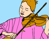 Dibuix Violinista  pintat per ANNA FARRAS