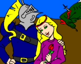 Dibuix Sant Jordi y la princesa pintat per marçal