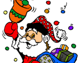 Dibuix Santa Claus i la seva campana  pintat per judit_13