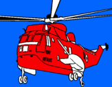 Dibuix Helicòpter al rescat  pintat per MARIA