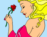 Dibuix Princesa amb una rosa pintat per maria masdemont