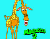 Dibuix Madagascar 2 Melman pintat per julia  dalmau