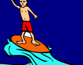 Dibuix Surfista pintat per ALEX