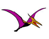 Dibuix Pterodàctil pintat per didac