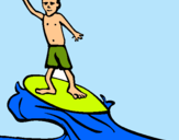 Dibuix Surfista pintat per maduro