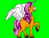 Dibuix Unicorn amb ales pintat per andrea86