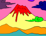 Dibuix Mont Fuji pintat per GLORIA