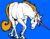Dibuix Unicorn brau  pintat per mireia alvarez