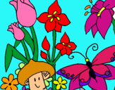 Dibuix Fauna i flora pintat per claudia i mariona