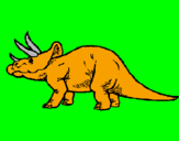 Dibuix Triceratops pintat per nil