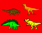 Dibuix Dinosauris de terra pintat per victor