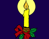 Dibuix Espelma de nadal pintat per cristina