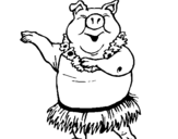 Dibuix Porc hawaià pintat per julia