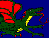 Dibuix Drac rèptil pintat per guillem palau