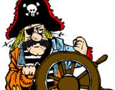 Dibuix Capità pirata pintat per piratra