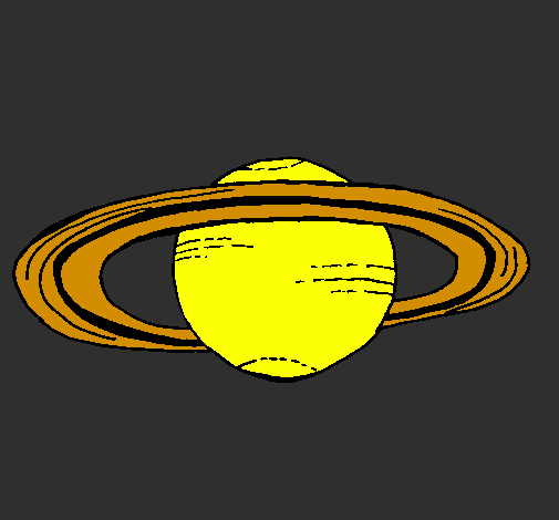 Dibuix Saturn pintat per carles