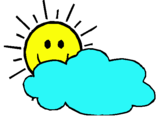 Dibuix Sol i núvol pintat per DAVID