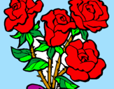 Dibuix Ram de roses pintat per xivi