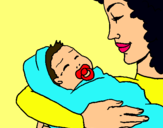 Dibuix Mare amb la seva nadó II pintat per angiethebest1