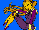 Dibuix Princesa ninja pintat per hola