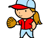 Dibuix Jugadora de beisbol  pintat per CLARA