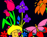 Dibuix Fauna i flora pintat per Maria / Ester