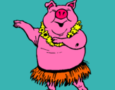 Dibuix Porc hawaià pintat per ARNAU