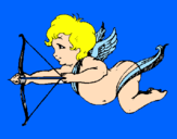 Dibuix Cupido volant pintat per alvarodavalos