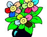 Dibuix Gerro de flors pintat per ANDREA