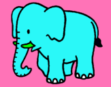 Dibuix Elefant bebè pintat per carla  tello