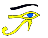 Dibuix Ull Horus pintat per jose