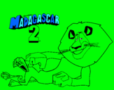 Dibuix Madagascar 2 Alex pintat per marina